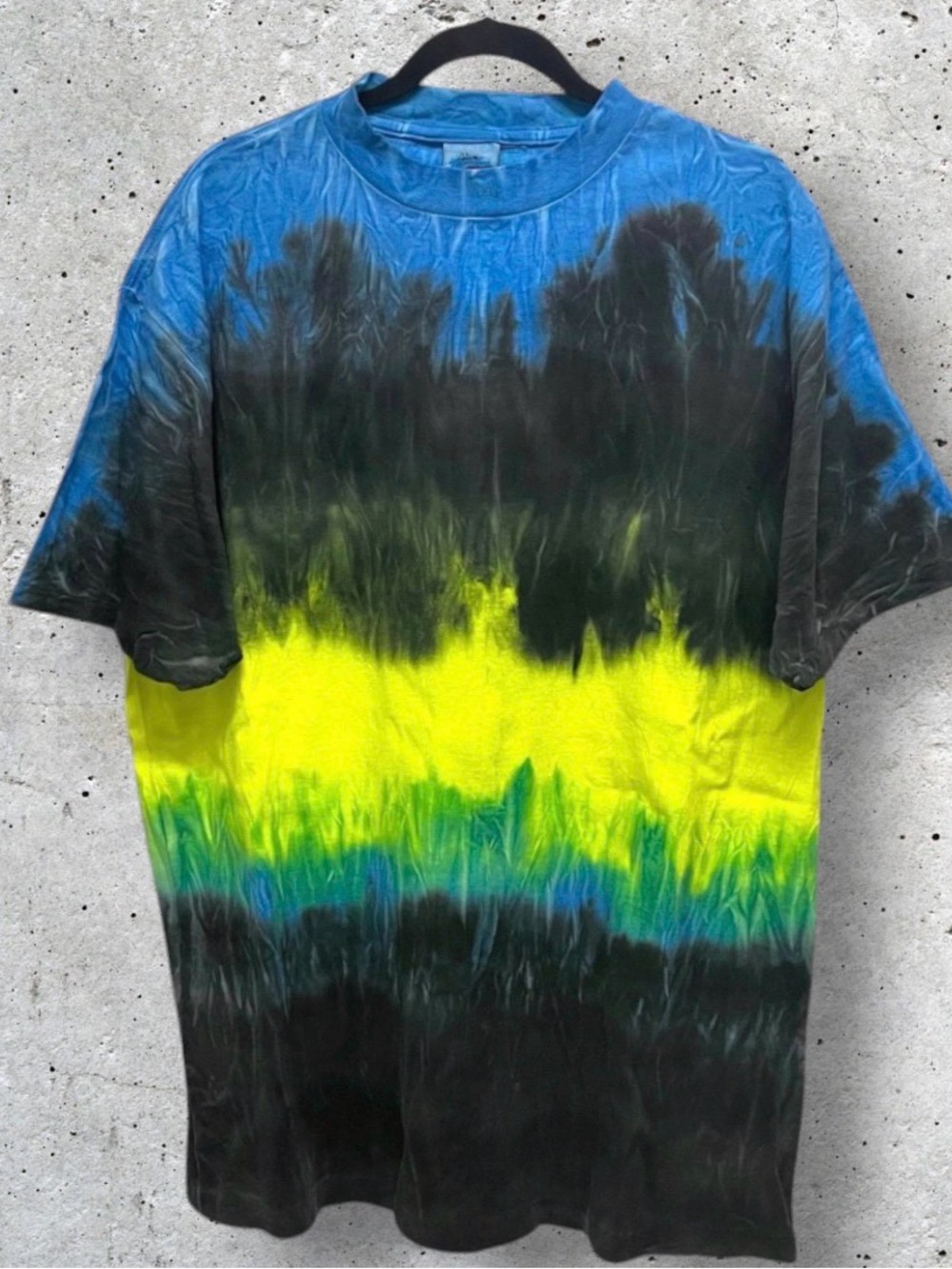 Vintage 90s Top2OnDowns Multicolor Tie Dye Single Stitch Deadstock T-Shirt // L
